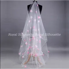 ウェディングベール ベール ホワイト 白 花 フラワー 花びら ピンク 結婚式 ガーデンウェディング 個性的 白 二次会 パーティー ウェディング 花嫁 アンティーク風 フェミニン プリンセス レース ショート 森ガール 可愛い 前撮り ガーリー