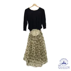 【訳アリ】Andemiu アンデミュウ ワンピース ロング丈 長袖 ガーリー カジュアル レディース 花柄 F 901-11399 送料無料 古着