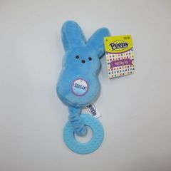 Peeps Easter Bunny Marshmallow Figurine Doll Plush Pet Toy Blue