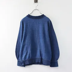 美品 45rpm 23AW 裏起毛 スウェットスカート インディゴブルー 刺繍