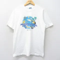 XL/古着 半袖 ビンテージ Tシャツ メンズ 90s PANAMA CANAL クルーネック 白 ホワイト 24aug08 中古