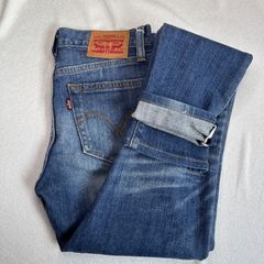 送料無料 即決 Levi's W24 L32 ボーイズデニム レディース 5ポケット ブルー ヒゲ アメカジ カジュアル ウォッシュ加工 リーバイス