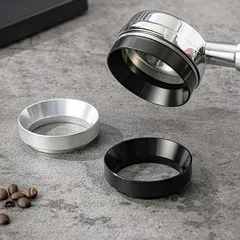 コーヒーリング 2個 51mm 8個の磁石吸着 コーヒー粉の飛散防止 転送便利 広口漏斗 おしゃれ 飲食店 家庭用 業務用 1