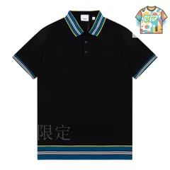 【今日WTO】BURBERRY 小ロゴ刺繍 異色?接ポロ-VH39