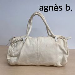 agnes アニエスベー 帆布 リネン ハンドバッグ 【Bkr7-29】Y