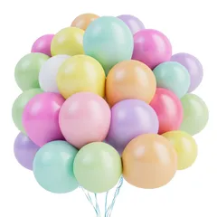 【在庫セール】飾り付け 70個入 ゴム風船 12インチ 風船 ラテックスバルーン 飾り付け 誕生日 結婚式 バルーン 店舗装飾 パーティー 運動会 文化祭 バルーンアート ミックス(マルチカラーマカロン)
