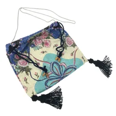 KEITA MARUYAMA ケイタマルヤマ  巾着ポシェット   マルチカラー サテン レディース 花柄 和装 タッセル　240001149343