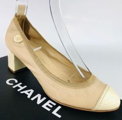 CHANEL パンプス ヒール ココマーク 靴 ロゴ入り レザー 23cm - メルカリ