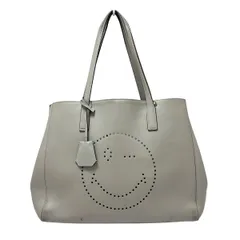 ☆美品☆ANYA HINDMARCH☆ スマイリーウィンク。ライトグレー。 ANYA HINDMARCH アニヤハインドマーチ トートバッグ I am a