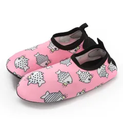 ☆ サカナ×ピンク ☆ 28-29(16-16.5cm) ☆ キッズ マリンシューズ アクアシューズ 水陸両用 マリンシューズ キッズ ウォーターシューズ アクアシューズ ビーチシューズ 水陸両用シューズ 軽量 軽い 滑り止め シュノーケリング