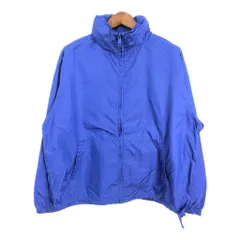 90年代 Eddie Bauer エディーバウアー ナイロンジャケット アウトドア ブルー (メンズ L) 中古 古着 S2733