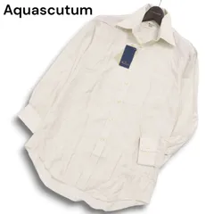 【新品 未使用】 Aquascutum アクアスキュータム 通年 GIZA45★ 長袖 チェック シャツ Sz.40-80 メンズ 日本製