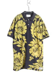 【お得なクーポン配布中!】 デニム&サプライ ラルフローレン 総柄 鹿の子 半袖 ポロシャツ メンズ XL 半袖シャツ ハワイアン コットン 大きいサイズ ツートン ボックス