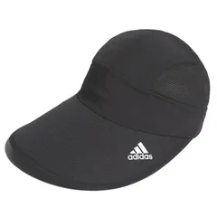 【新品】adidas(アディダス) 【メル】バイザーキャップ レディース ウィメンズ ワイドバイザーキャップ吸湿 吸汗 _バイザーキャップ テニス ゴルフ アウトドア タウン カジュアル　ブラック　BUZ91-IB0310