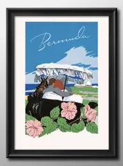 15035アドルフ トライドラー Bermuda バルミューダ A3 サイズ ポスター アート おしゃれ 絵画 インテリア 北欧 イラスト マット紙 艶消し アートパネル 額 フレーム デザイン 壁掛け ギフト 新築祝い ディスプレイ 