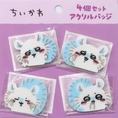 【中古】バッジ・ビンズ ピースなモモンガ 4個セットアクリルバッジ 「ちいかわ なんか小さくてかわいいやつ」