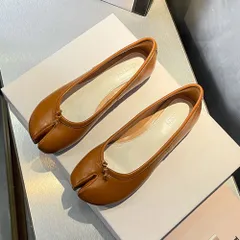 ☆ ブラウン ☆ 36 ☆ 足袋パンプス バレエシューズ パンプス 足袋 パンプス バレエシューズ フラット ローヒール バレエ ぺたんこ 足袋パンプス シューズ タビ たび 足袋シューズ フラットシューズ ローヒールパンプス 先割れ オシャレ おしゃれ