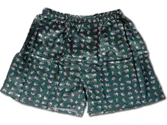 タイシルク　メンズトランクス　像柄　2枚セット（緑）