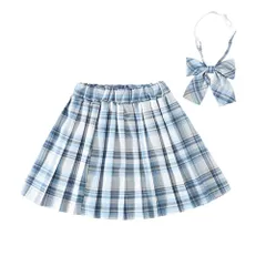☆ タイプI ☆ 150cm ☆ キッズ プリーツ スカート リボンタイ 2点セット gsk6027 女の子 キッズ プリーツスカート スクールスカート ミニスカート スカート ボトムス チェック柄 子供 子ども 卒業式 入学式 リボンタイ 2点セット