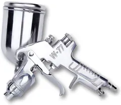 【VICHE CATT】 エアー ペイント スプレーガン 吸上式 W-77 重力式 口径 2.0 2.5 3.0 mm タンク容量 400ml 上壺式 ステンレス鋼 塗装 工具 (2.5口径) [2.5口径]のサムネイル