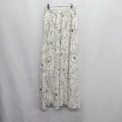 ◇ ⊂ Bou Jeloud ブージュルード 花柄 ロング フレア スカート サイズ38 ホワイト系 レディース E  【1409240057062】