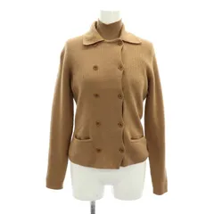 カルバンクライン CALVIN KLEIN ハイネックニット ニットジャケット セットアップ ダブル セーター 長袖 プルオーバー ウール S キャメル /YQ ■OSのサムネイル