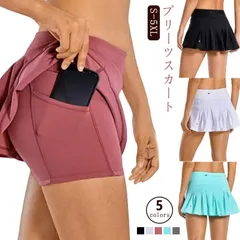 ゴルフウェア レディース プリーツスカート ゴルフ スカート テニス スポーツウェア 夏 オールシーズン インナーパンツ付き ゴルフスカート ミニスカート キュロット スコート ランニング テニスウエ#pop162