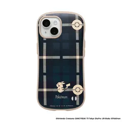 【 新品 未開封 】 HAMEE iPhone 15専用 ポケットモンスター/ポケモン iFace First Classケース iFace チェック/ネイビー 41-984161 未使用 送料無料