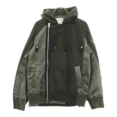 Sacai (サカイ) 23AW Sponge Sweat Blouson 23-03173M スポンジスウェットブルゾンジャケット カーキのサムネイル