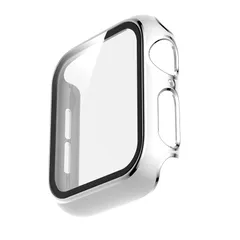アップルウォッチ カバー ケース 【ホワイト×シルバー】 ライン キラキラ apple watch series 6 SE 5 4 3 2 1 38mm 40mm 42mm 44mm 45mm