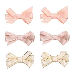 【人気商品】前髪クリップ ヘアピン子ども 女の子ヘアアクセサリーキッズオシャレ ヘアアクセサリー卒園式 七五三 お宮祭り髪飾り、可愛い ヘアクリップベビー 弓 カラフル ヘアアクセサリー結婚式 入園、入学お祝い LYXLOTO 誕生日ギフト 6個 セット