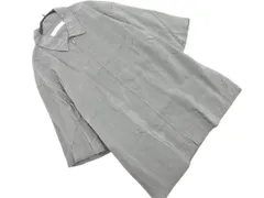 green label relaxing グリーンレーベルリラクシング ユナイテッドアローズ リネン混 ジップアップ シャツ sizeL/チャコール ■◆ メンズ