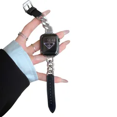 【在庫処分】ウォッチバンドチェーン 調整工具不要iWatch ステンレス Series Ultra2/Ultra/SE2/SE/9/8/7/6/5/4/3/2/1に対応49mm バンド本革 45mm アップルウォッチ 44mm 42mm コンパチブル 41mm