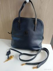 イタリア製 サパフ sapaf skin navy leather ハンドバッグ - メルカリ