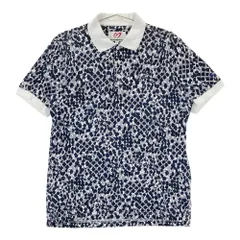 【近年】美品☆サイズ4 マスターバニーエディション　半袖ポロシャツ　総柄　ゴルフ メッシュトリコットプリント半袖ポロシャツ | MASTER BUNNY EDITION