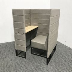 個別ブース 集中ブース 引出し無 アスプルンド デスク&ソファ コンパクトタイプ ブラウン