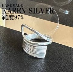 シルバーリング カレンシルバー カレン族 ハンドメイド エスニック #76