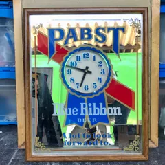 Pabst Blue Ribbon 壁掛け時計 掛時計 ビンテージ パブスト Pabst Blue Ribbon 壁掛け時計 掛時計 ビンテージ パブスト 送料無料