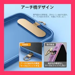 【スタッフおすすめ！】Heptour ストラップホルダー スマホ 傷防止フィルム加工 携帯ストラップホルダー 極薄0.4mm 落下防止 肩掛け 首掛け 斜めがけ 携帯ストラップ android iphone対応 スマホアクセサリ 全機種対応