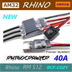 NEW ★ AM32搭載 RHINO ESC 40A ブラシレスモーター用 1/10 SCX10 TRX4 クローラー用
