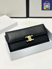 【今日特価】Celine セリーヌ ダブルフォールドウォレット 高級レザーを使用したクラシックで耐久性に優れたデザイン-WTO輸入2