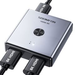【特価商品】120Hz 4K セレクター HDR 双方向 2入力1出力 3D 分配器 2.1 HDCP2.3 HDMI HDMI 手動 SOOMFON - 切り替え 60FPS 8K Switch/PC/PS5/PS4/HDTV/Xbox/DVDプレーヤーなど