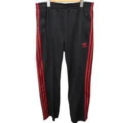 アディダスオリジナルス adidas originals トラックパンツ ジャージ ロゴ刺? 3ストライプ 黒 ブラック 赤 レッド Lサイズ 0116のサムネイル