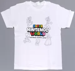 【中古】Tシャツ 集合(キャラモノクロ/エリアロゴカラー) Tシャツ ホワイト ユニセックスSサイズ 「スーパーマリオ」 ユニバーサル・スタジオ・ジャパン スーパーニンテンドーワールド限定