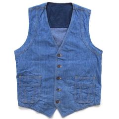 美品 Django Atour ジャンゴアトゥール リネン ベスト デニム調 - メルカリ