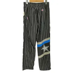 チャンピオン Champion 刺繍 目付き スター プリント サイド スナップ ボタン イージー ストライプ パンツ メンズ  S