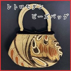 403mg2m◇昭和レトロ 総ビーズバッグ ヴィンテージ 花 和装・洋装に