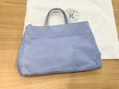 【EL6】ラシット　モノグラム　コットン バッグ　2way　水色　russet　MK10504