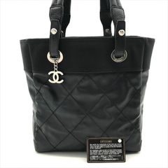 良品 CHANEL シャネル ココマーク パリビアリッツ PM ハンド バッグ ブラック db9