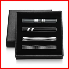 Vignac 4本セット ネクタイピン メンズ ファッション シンプル 日常仕事 結婚式 スーツ ビジネス 真鍮製 タイピン おしゃれ 高級 ギフトボックスを提供 (vic-01-16)